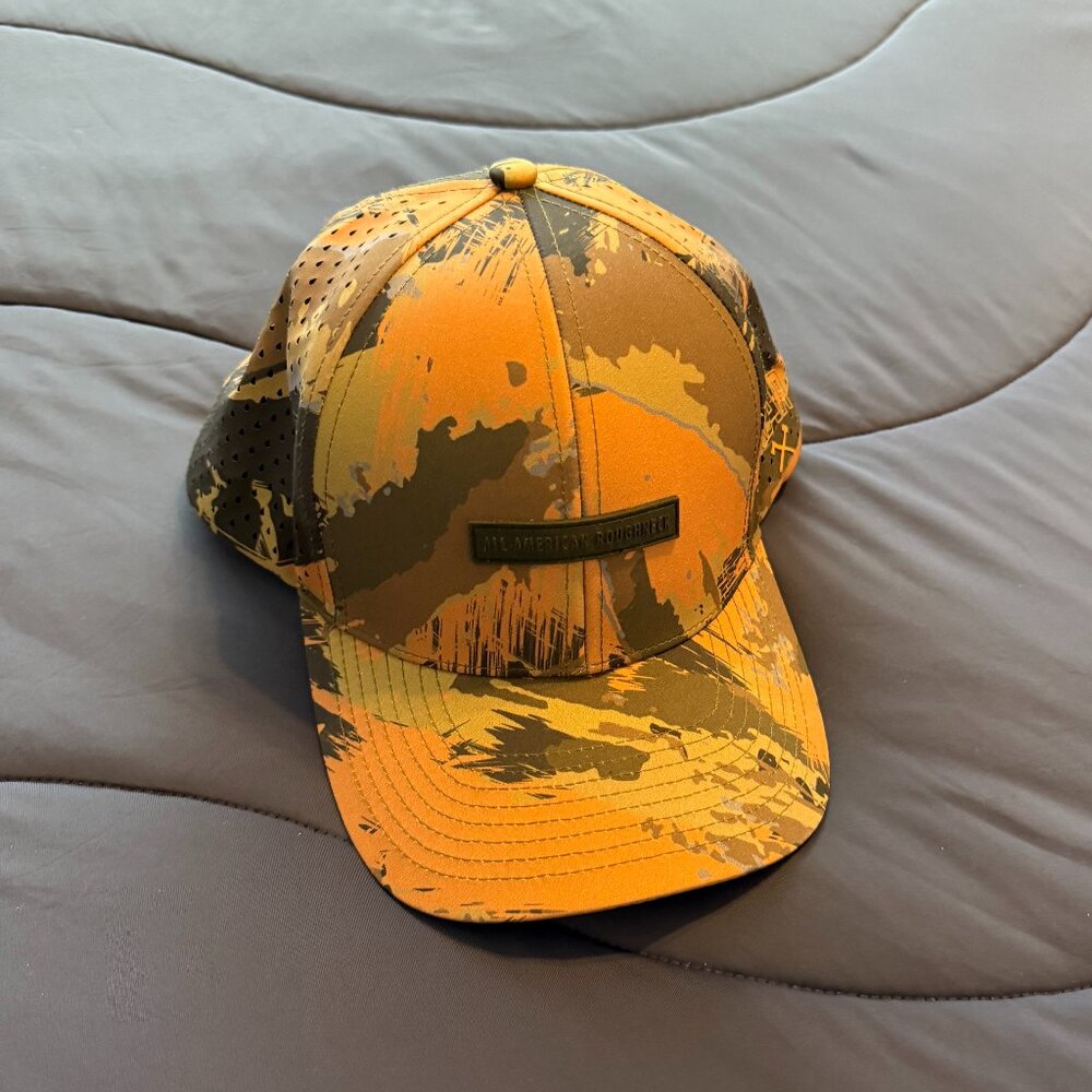 Mens All American Roughneck Orange/Tan/Yellow Camo Hat